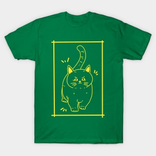 Yellow Brave Cat T-Shirt